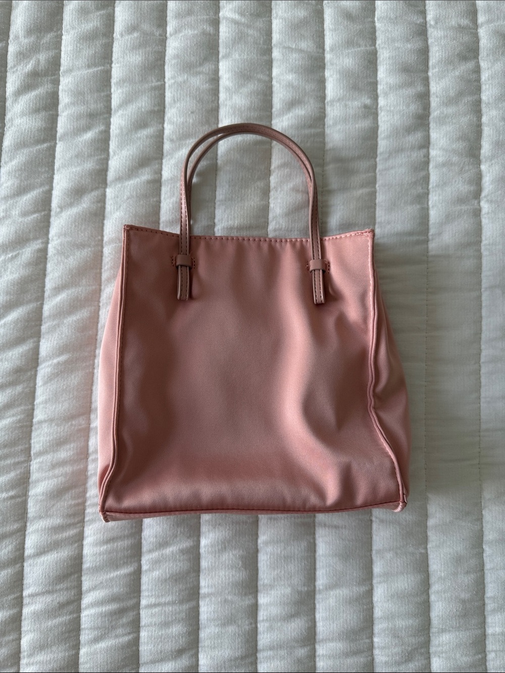 Zara Satin Classic Pink Tote Bag - Women's Everyday Handbag